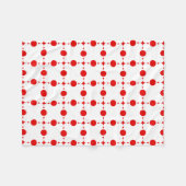 Rote Polka-Punkte, Polka-Dottern-Muster, Punkte, g Fleecedecke (Vorderseite (Horizontal))