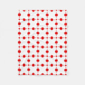 Rote Polka-Punkte, Polka-Dottern-Muster, Punkte, g Fleecedecke (Vorderseite)