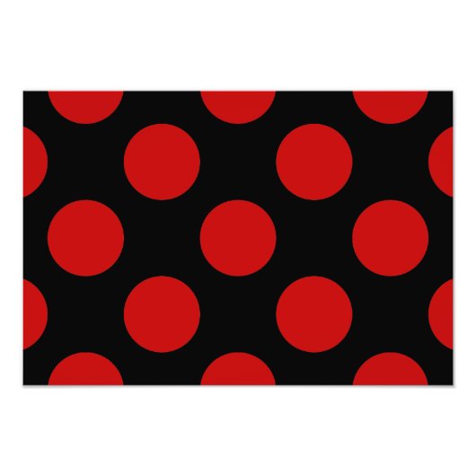 Rote Polka-Punkte, Polka-Dottern-Muster, Punkte, g Fotodruck (Vorne)