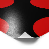 Rote Polka-Punkte, Polka-Dottern-Muster, Punkte, g Fotodruck (Ecke)