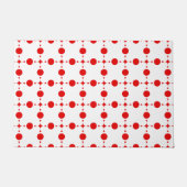 Rote Polka-Punkte, Polka-Dottern-Muster, Punkte, g Fußmatte (Vorderseite)