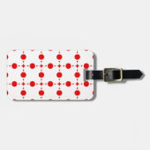 Rote Polka-Punkte, Polka-Dottern-Muster, Punkte, g Gepäckanhänger (Vorderseite horizontal)