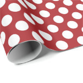 Rote Polka-Punkte, Polka-Dottern-Muster, Punkte, g Geschenkpapier (Rolleneckpunkt)