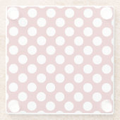 Rote Polka-Punkte, Polka-Dottern-Muster, Punkte, g Glasuntersetzer (Rückseite)