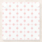 Rote Polka-Punkte, Polka-Dottern-Muster, Punkte, g Glasuntersetzer (Rückseite)