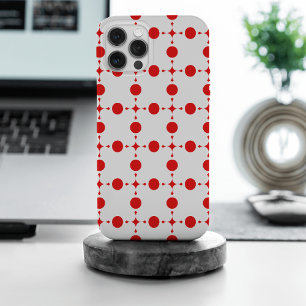 Rote Polka-Punkte, Polka-Dottern-Muster, Punkte, g iPhone 15 Pro Max Hülle