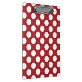 Rote Polka-Punkte, Polka-Dottern-Muster, Punkte, g Klemmbrett (Rechts)