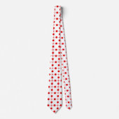 Rote Polka-Punkte, Polka-Dottern-Muster, Punkte, g Krawatte (Vorderseite)