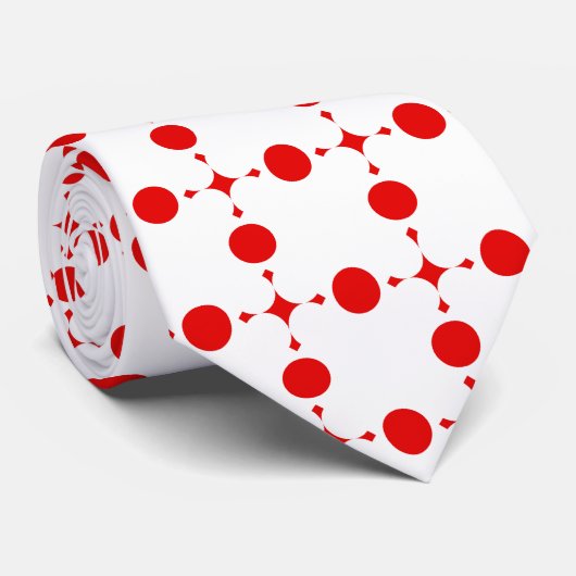 Rote Polka-Punkte, Polka-Dottern-Muster, Punkte, g Krawatte (Gerollt)