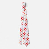 Rote Polka-Punkte, Polka-Dottern-Muster, Punkte, g Krawatte (Rückseite)