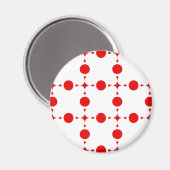 Rote Polka-Punkte, Polka-Dottern-Muster, Punkte, g Magnet (Vorderseite/Rückseite)