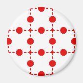 Rote Polka-Punkte, Polka-Dottern-Muster, Punkte, g Magnet (Vorne)