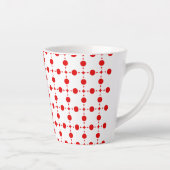 Rote Polka-Punkte, Polka-Dottern-Muster, Punkte, g Milchtasse (Rechts)