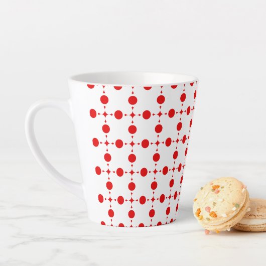 Rote Polka-Punkte, Polka-Dottern-Muster, Punkte, g Milchtasse (Beispiel)