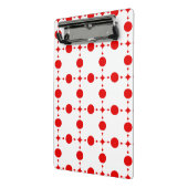 Rote Polka-Punkte, Polka-Dottern-Muster, Punkte, g Mini Klemmbrett (Gewinkelt2)