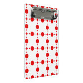 Rote Polka-Punkte, Polka-Dottern-Muster, Punkte, g Mini Klemmbrett (Schrägansicht)