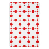 Rote Polka-Punkte, Polka-Dottern-Muster, Punkte, g Mini Klemmbrett (Rückseite)