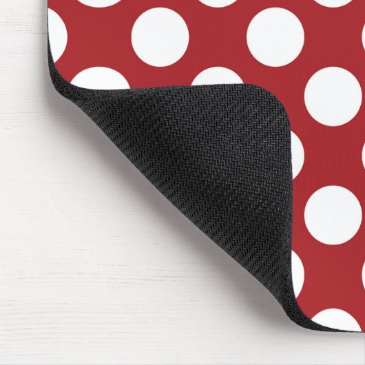 Rote Polka-Punkte, Polka-Dottern-Muster, Punkte, g Mousepad (Ecke)