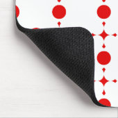 Rote Polka-Punkte, Polka-Dottern-Muster, Punkte, g Mousepad (Ecke)