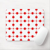 Rote Polka-Punkte, Polka-Dottern-Muster, Punkte, g Mousepad (Mit Mouse)