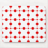 Rote Polka-Punkte, Polka-Dottern-Muster, Punkte, g Mousepad (Vorne)
