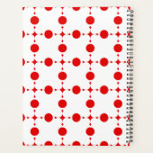 Rote Polka-Punkte, Polka-Dottern-Muster, Punkte, g Planer (Rückseite)