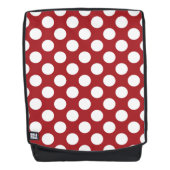 Rote Polka-Punkte, Polka-Dottern-Muster, Punkte, g Rucksack (Vorderseite)