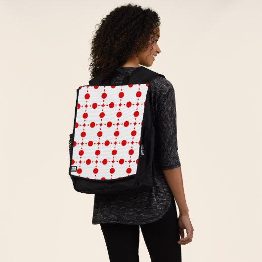 Rote Polka-Punkte, Polka-Dottern-Muster, Punkte, g Rucksack (Ausgewaschen)