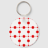 Rote Polka-Punkte, Polka-Dottern-Muster, Punkte, g Schlüsselanhänger (Vorderseite)