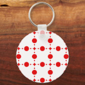 Rote Polka-Punkte, Polka-Dottern-Muster, Punkte, g Schlüsselanhänger (Vorderseite)