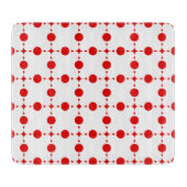 Rote Polka-Punkte, Polka-Dottern-Muster, Punkte, g Schneidebrett (Vorderseite)