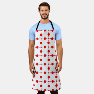 Rote Polka-Punkte, Polka-Dottern-Muster, Punkte, g Schürze
