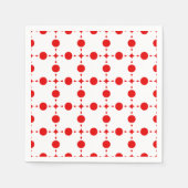 Rote Polka-Punkte, Polka-Dottern-Muster, Punkte, g Serviette (Vorderseite)