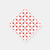 Rote Polka-Punkte, Polka-Dottern-Muster, Punkte, g Serviette (Ecke)