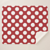 Rote Polka-Punkte, Polka-Dottern-Muster, Punkte, g Sherpadecke (Vorderseite (Horizontal))