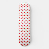 Rote Polka-Punkte, Polka-Dottern-Muster, Punkte, g Skateboard (Vorderseite)