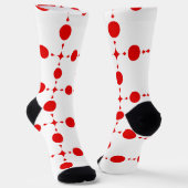 Rote Polka-Punkte, Polka-Dottern-Muster, Punkte, g Socken (Gewinkelt)