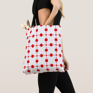 Rote Polka-Punkte, Polka-Dottern-Muster, Punkte, g Tasche