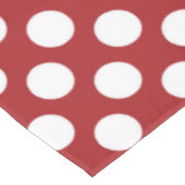 Rote Polka-Punkte, Polka-Dottern-Muster, Punkte, g Tischdecke (Schrägansicht)