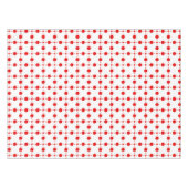 Rote Polka-Punkte, Polka-Dottern-Muster, Punkte, g Tischdecke (Vorderseite (Horizontal))