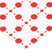 Rote Polka-Punkte, Polka-Dottern-Muster, Punkte, g Tischdecke (Schrägansicht)