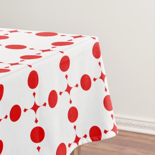 Rote Polka-Punkte, Polka-Dottern-Muster, Punkte, g Tischdecke (Beispiel)