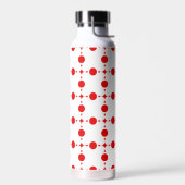Rote Polka-Punkte, Polka-Dottern-Muster, Punkte, g Trinkflasche (Links)