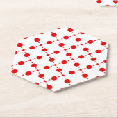 Rote Polka-Punkte, Polka-Dottern-Muster, Punkte, g Untersetzer (angewinkelt)