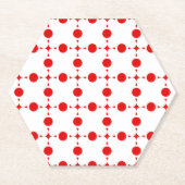 Rote Polka-Punkte, Polka-Dottern-Muster, Punkte, g Untersetzer (Vorderseite)