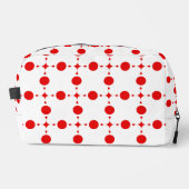 Rote Polka-Punkte, Polka-Dottern-Muster, Punkte, g Waschbeutel (Vorderseite)