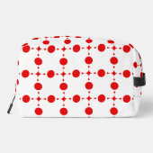 Rote Polka-Punkte, Polka-Dottern-Muster, Punkte, g Waschbeutel (Rückseite)