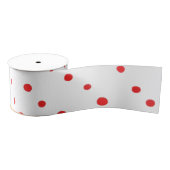 Rote Polka-Punkte Ripsband (Spule)
