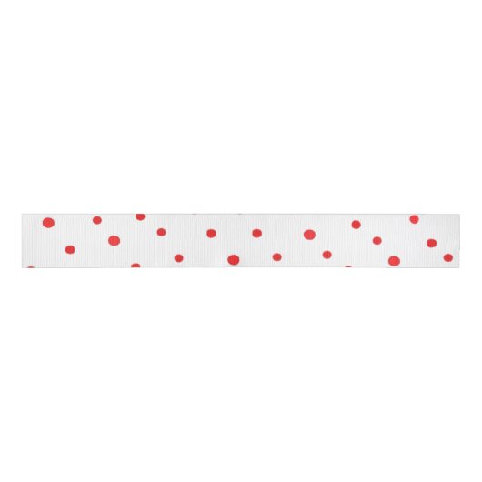 Rote Polka-Punkte Ripsband (Vorderseite)