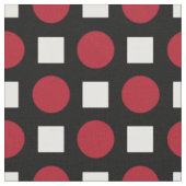 Rote Polka-Punkte und weiße Quadrate Stoff (Nahaufnahme)